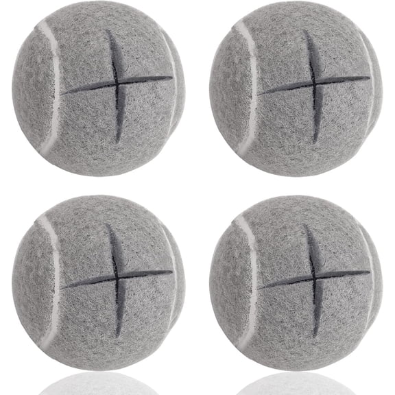 4 Pcs Precut Walker Tennis Balls Floor Protection Gray