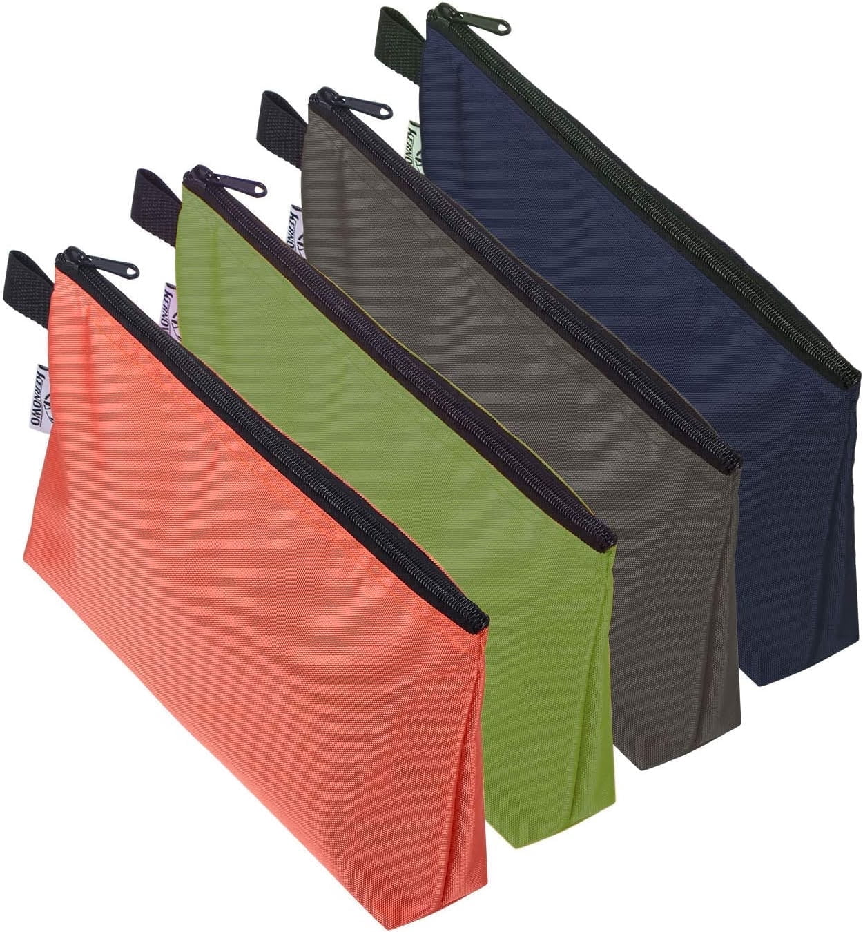 4 Pcs Premium Tool Pouches, Multi Durable Tool Zipper Bag, Waterproof Utility tool Bags, 12.5 X 7 X 2 inch Bank Deposit Bag,Tote Bag with Dependable smoothly Nylon Zippers
