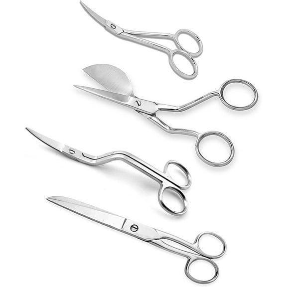 4 Pcs Professional Embroidery Duckbill Applique Scissors - Stainless Steel