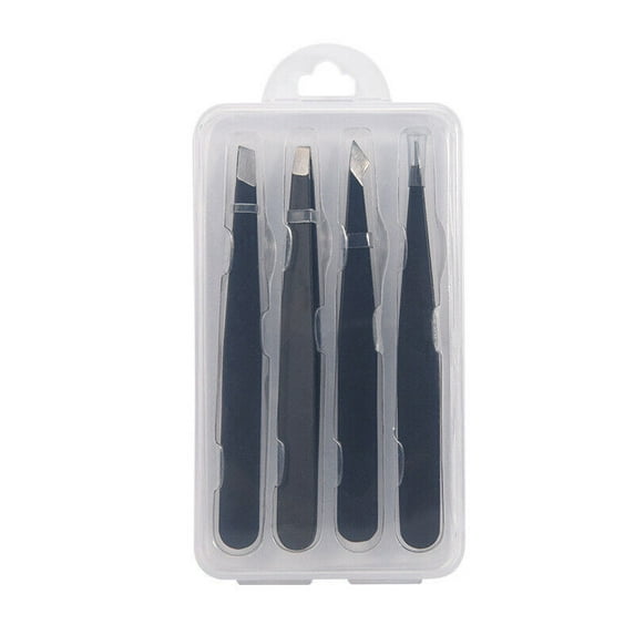 4-Pcs Professional Lash tweezers Eyebrows Tweezers Set Eyebrow Hair Pluckers