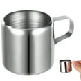 thumbnail image 1 of FUEENIRVA Coffee Frothing Pitcher Silver Stainless Steel 4Pcs for Lattes and Cream, 1 of 6