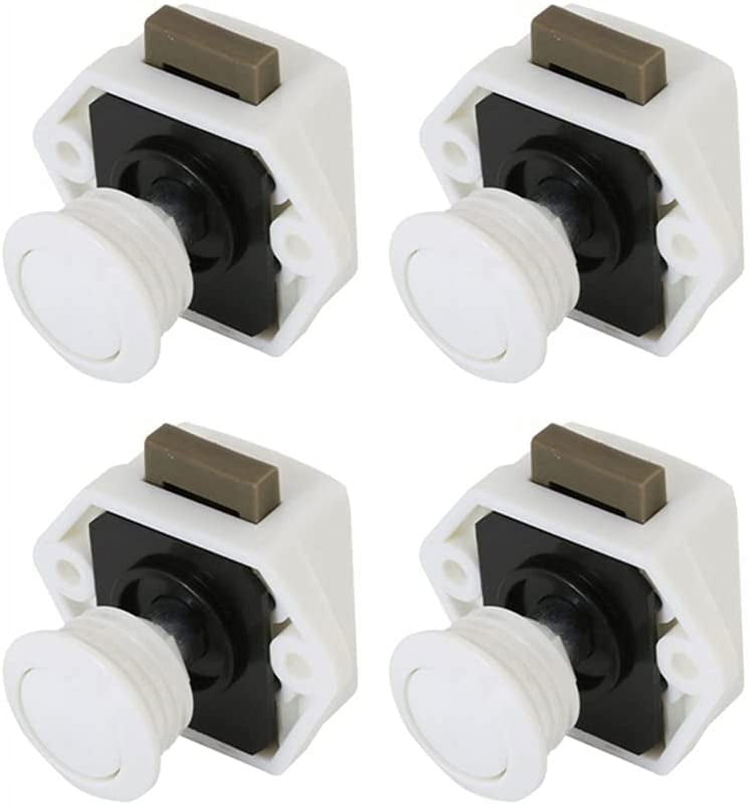 4 Pcs Push Button Latch, Mini Push Button Drawer Door Keyless