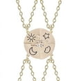 thumbnail image 1 of 4 Pcs Puzzle Best Friend Friendship Necklaces Set with Inlaid Rhinestones, Sun, Moon, Cloud and Star, Sewing, Best Friend Pendant, Trendy Jewelry, Gift(Gold), 1 of 5