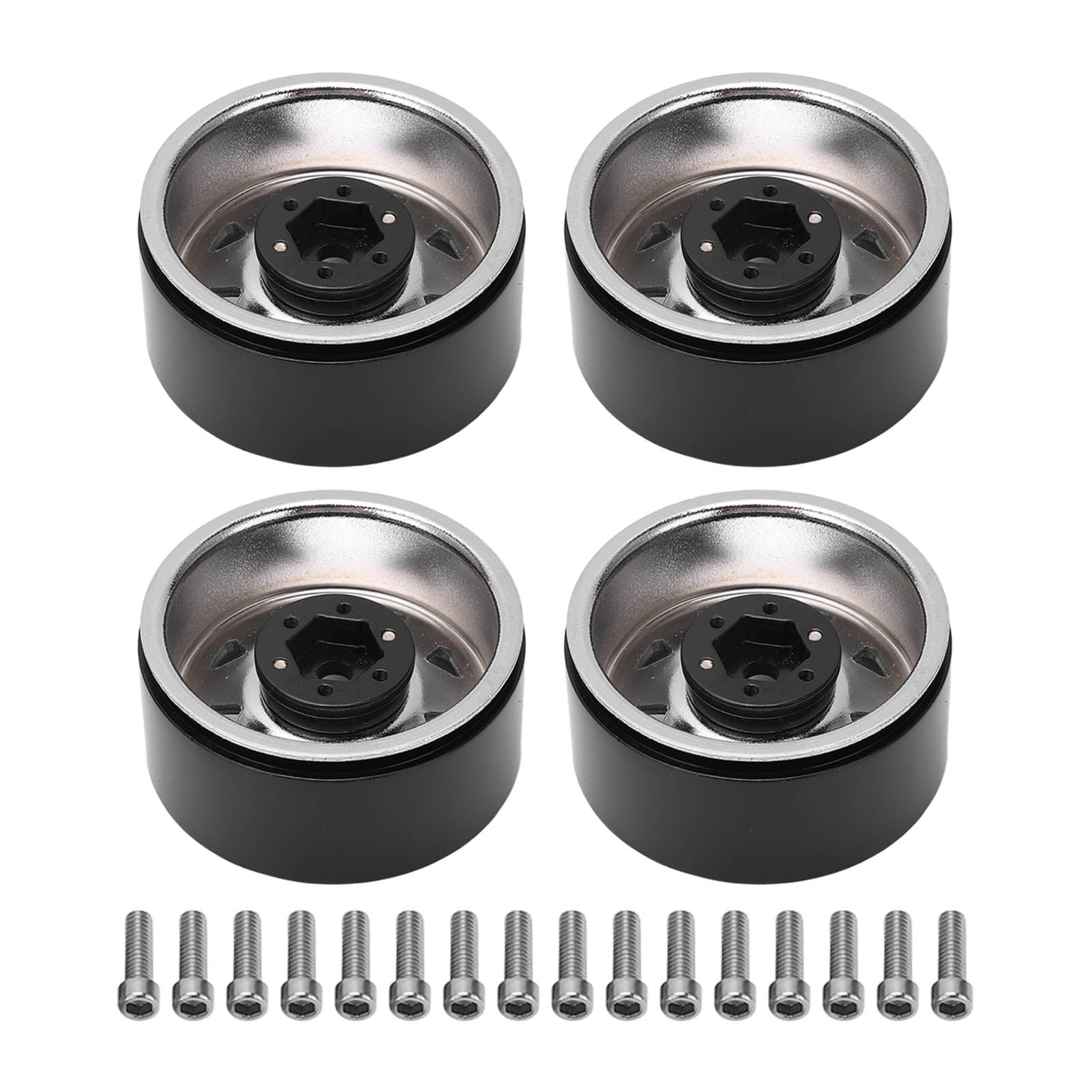 4 Pcs RC Car Wheel Hubs 1.9in Wear Resistance Iron RC Crawler Wheel