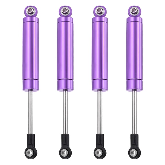 4 Pcs RC Shock Absorber 1/10 102mm Internal Spring Oil Shock Absorber Dampers for 1/10 RC Car Crawler Racing Truck Upgrade Parts, Purple