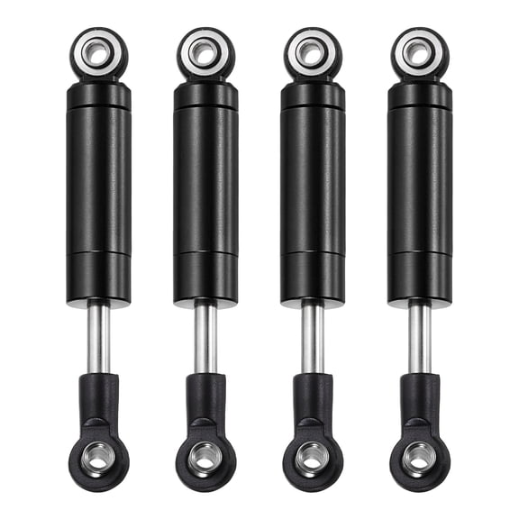 4 Pcs RC Shock Absorber 1/10 62mm Internal Spring Oil Shock Absorber Dampers for 1/10 RC Car Crawler Racing Truck Upgrade Parts, Black