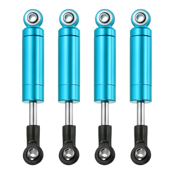Uxcell 4Pcs RC Shock Absorber 62mm Internal Spring Oil Shock Absorber Dampers for 1/10 RC Car Crawler Racing Truck Upgrade Parts Sky Blue