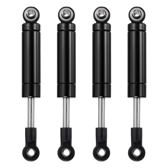 4 Pcs RC Shock Absorber 1/10 72mm Internal Spring Oil Shock Absorber Dampers for 1/10 RC Car Crawler Racing Truck Upgrade Parts, Black