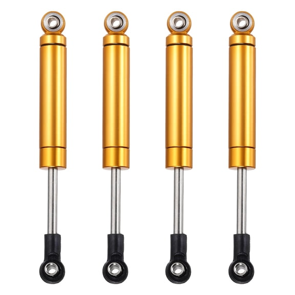 4 Pcs RC Shock Absorber 1/10 92mm Internal Spring Oil Shock Absorber Dampers for 1/10 RC Car Crawler Racing Truck Upgrade Parts, Orange