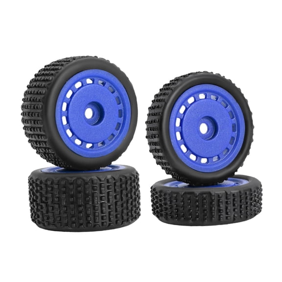 4 Pcs RC Wheel Rims Tire Wheel 7mm Hex Nylon Lightweight Assembly for 1/24 Scale Crawler Trucks