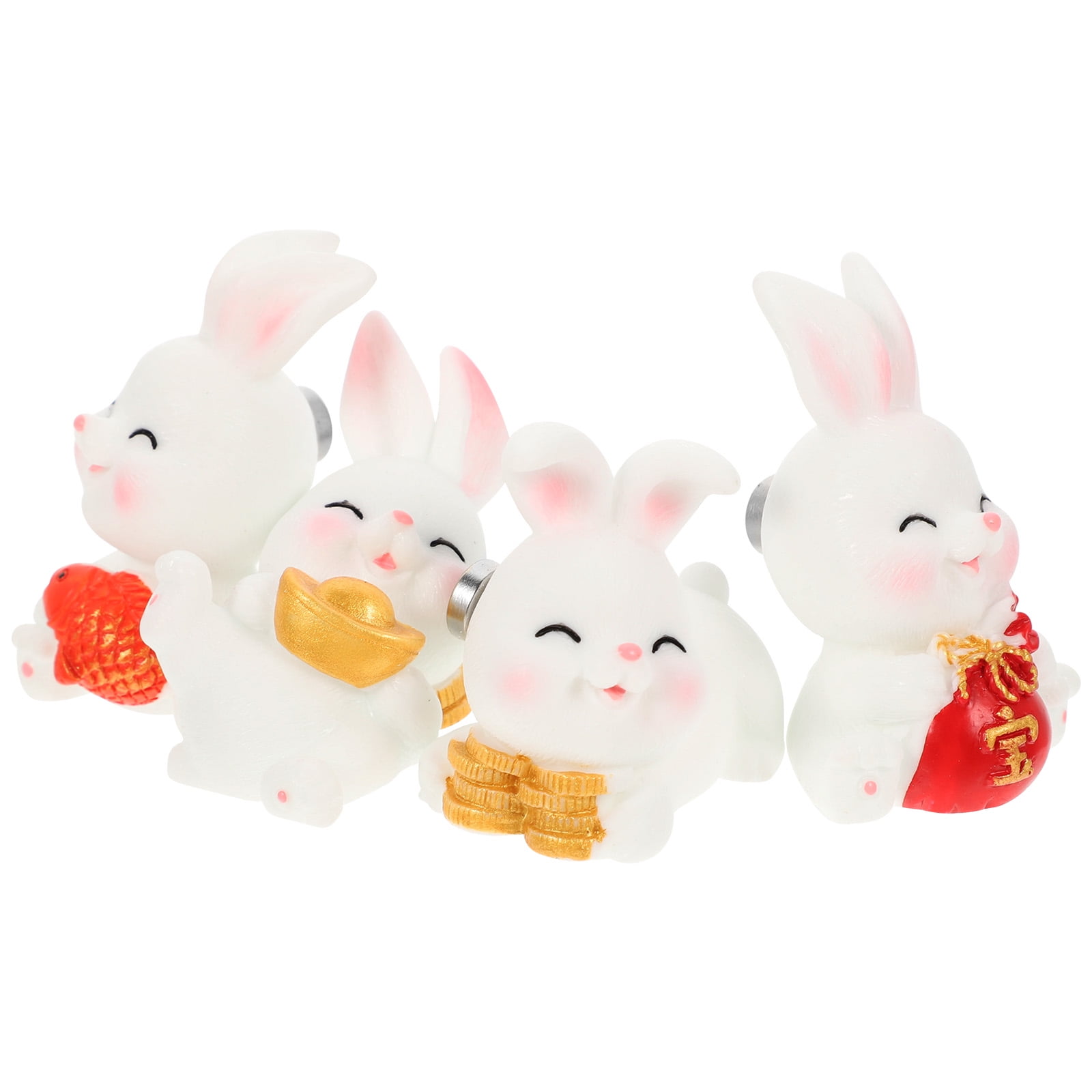4 Pcs Rabbit Fridge Locker Animal for Babies Bunny