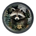 thumbnail image 1 of 4 Pcs Raccoon Knobs for Kitchen Cabinet Cupboard Dresser Bookcase Drawer Pulls Handles Round Home Decor, 1 of 8