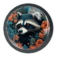 thumbnail image 1 of 4 Pcs Raccoon Knobs for Kitchen Cabinet Cupboard Dresser Bookcase Drawer Pulls Handles Round Home Decor, 1 of 8