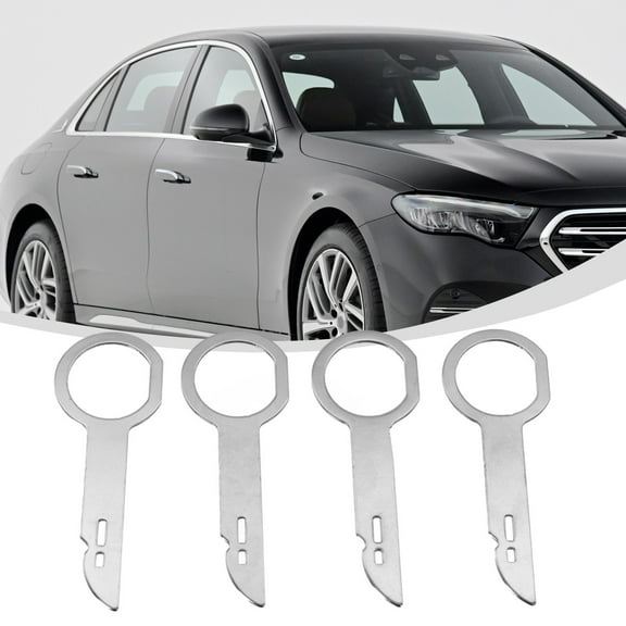 4 Pcs Radio CD Stereo Removal Key Release Pin Extractor for Ford for Mercedes Stainless Steel Car Extraction Install Tools