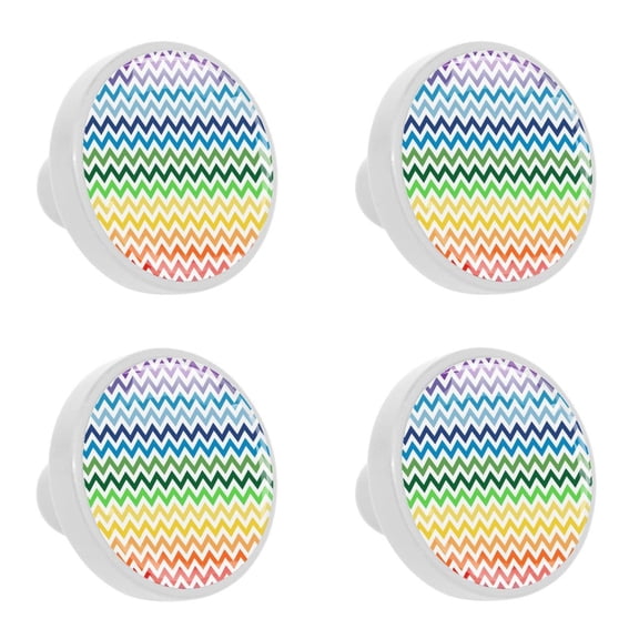 4 Pcs Rainbow Texture Knobs for Kitchen Cabinet Cupboard Dresser Bookcase Drawer Pulls Handles Round Home Decor