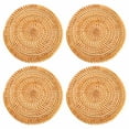 thumbnail image 1 of 4 Pcs Rattan Trivets for Hot Dishes-Insulated Hot Pads, Pot Holder for Table,Heat Resistant Mats for Kitchen, 1 of 2