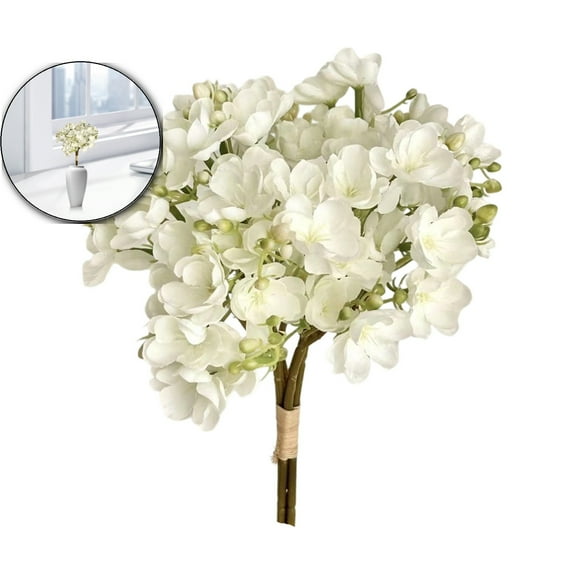 4 Pcs Realistic Silk Jasmine Bouquet, Artificial Multicolor Flower Arrangement, Wedding Table Centerpiece for Home Decor Use