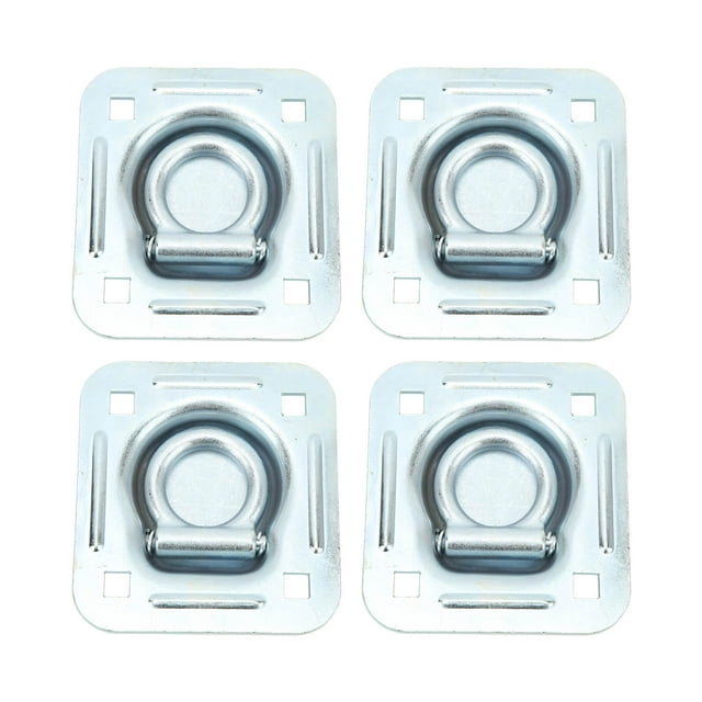 4 Pcs Recessed Tie Down D Rings Heavy Duty 124x114mm Flush Mount Cargo Tie Down Anchors for Vans