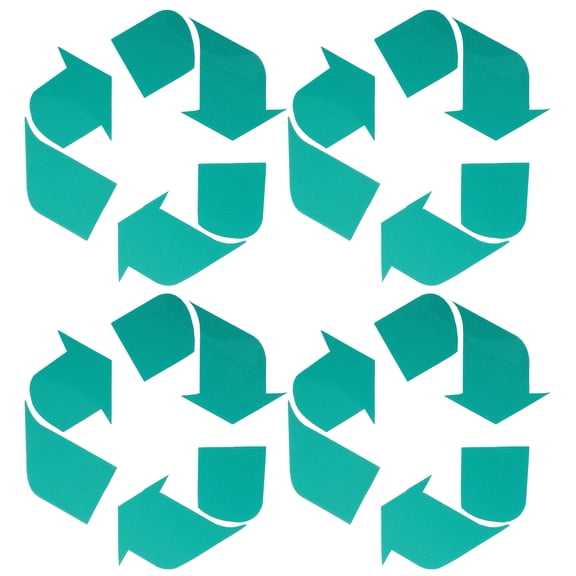 GOOHOCHY 4 Pcs Premium Self Adhesive Recyclable Sign Stickers for Home Kitchen & Office Green Trash Bin Labels