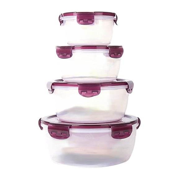 4 Pcs Refrigerator Food Storage Containers With Lids, Produce Keepers, Airtight, Stackable,Dishwasher Safe, for Lettuce, Berries, Celery, Organize Fridge