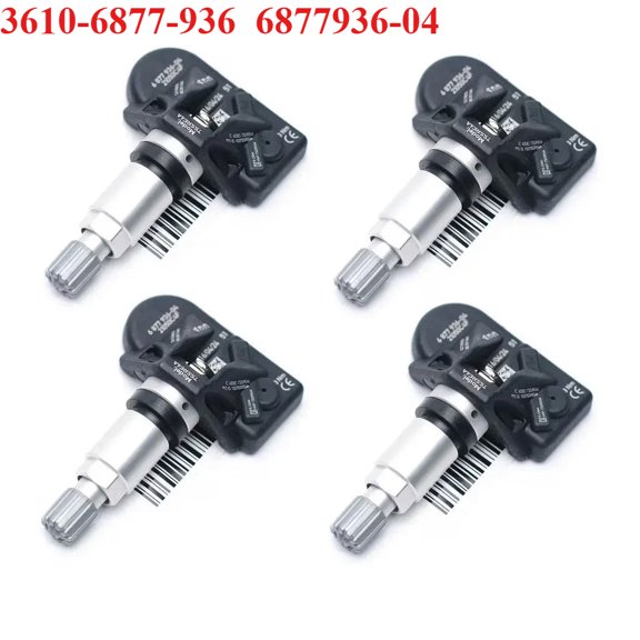 4 Pcs Replacement 433MHz TPMS Sensor for BMW X1/X5/X6/X7 and Alpina B3/B4/B7/XB7. Part Numbers: 36106877936, 6877936-04.