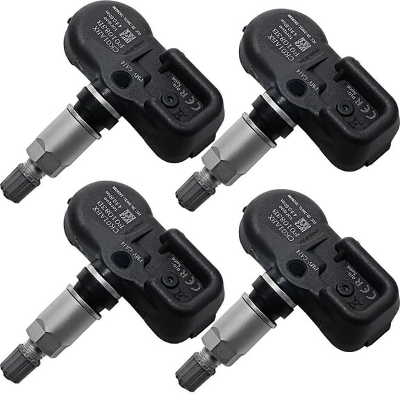4 Pcs Replacement 433MHz TPMS Sensor for Infiniti Q70/QX50 and Nissan Juke/Leaf (2013–2022). Part Numbers: PMV-CA14, 40700-6WY0A, 40700-6WY0B.