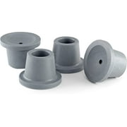 4 Pcs Replacement Rubber Feet for Shower Chair, Shower Bench, Shower Seat Non Slip Rubber Tips (1-1/8", Grey)