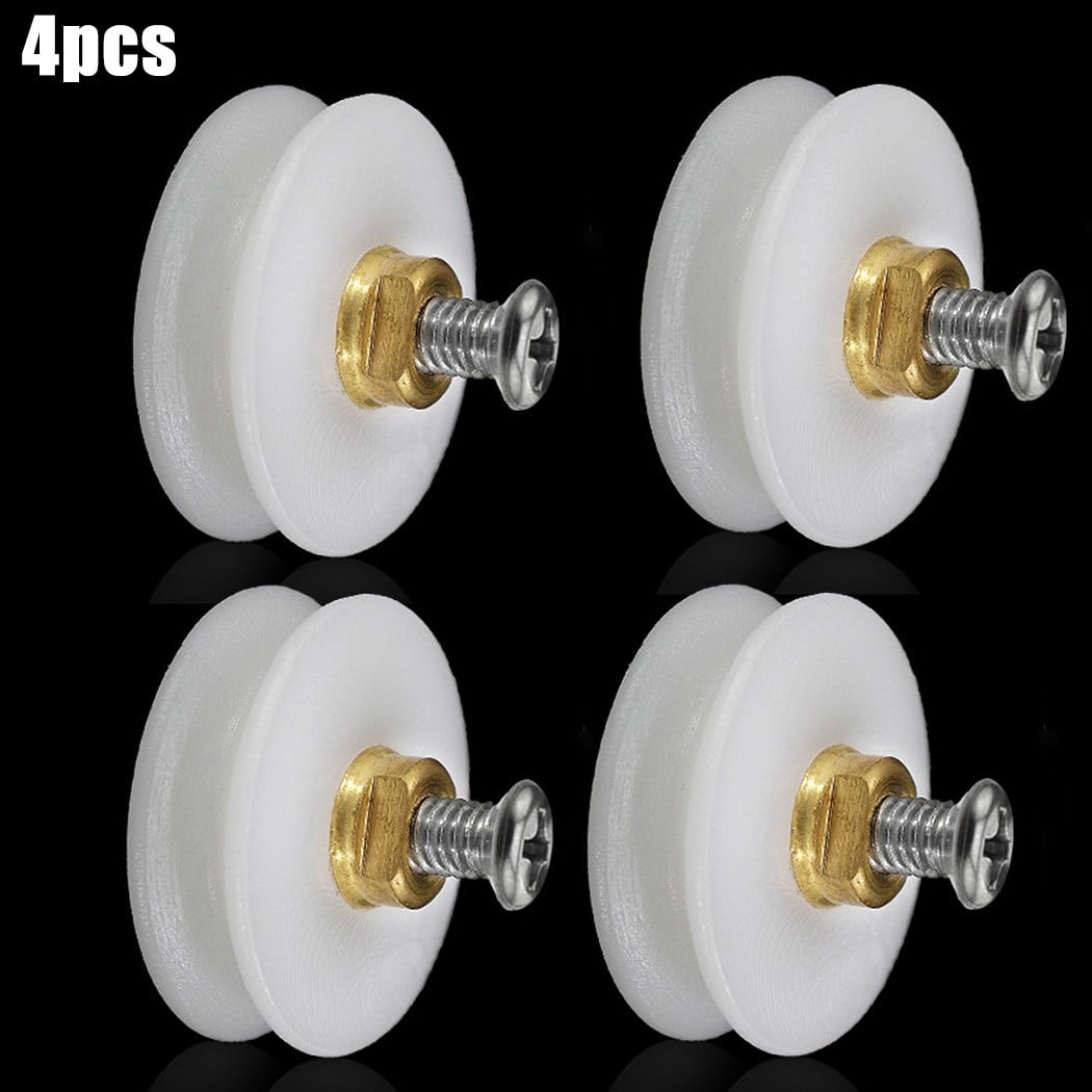 4 Pcs Replacement Shower Door Rollers / Runners / Wheels Grooved 22mm