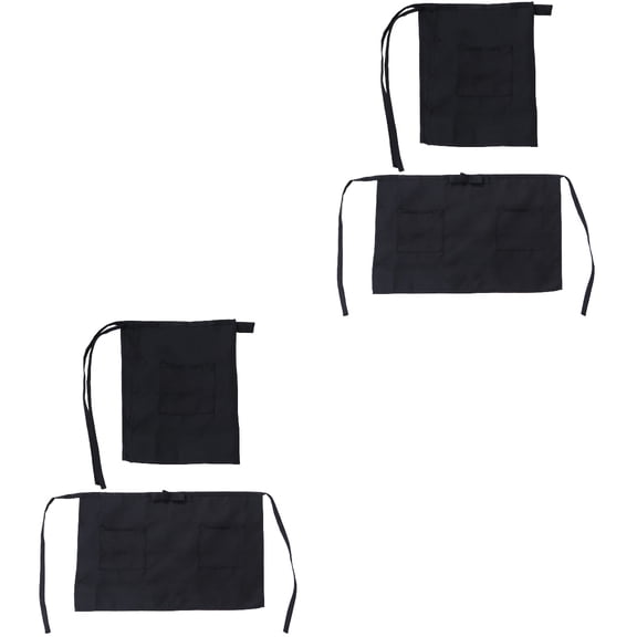 4 Pcs Restaurant Apron Kitchen Man Work Aprons for Men Couples with Pockets Chic
