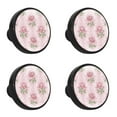 thumbnail image 1 of 4 Pcs Retro Roses Knobs for Kitchen Cabinet Cupboard Dresser Bookcase Drawer Pulls Handles Round Home Decor, 1 of 5