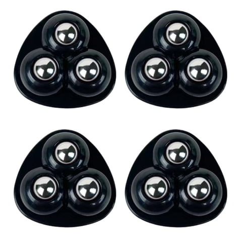 4 Pcs Reusable Self Adhesive Mini Caster Wheels, Universal Swivel Rollers, Rotation Appliance Rollers, Swivel Smooth Mute Appliance Wheels for Organizers, Appliances, 1.45x1.45 Inch, Black