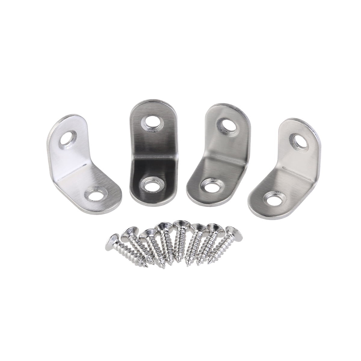 4 Pcs Right Angle Bracket Hole Bracket Machine Screws Sewer Hose Kit for Rv Angle Bracket Silver L Shape Angle Bracket