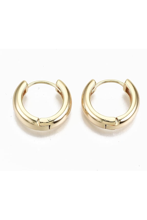 4 Pcs Ring Earrings Brass Hoop Earrings Ring Real 18K Gold Plated Ears Sets Everyday Illusion Jewelry Trendy Simple Ears for Women Christmas Birthday Festival Elegant Jewelry Gifts Gold