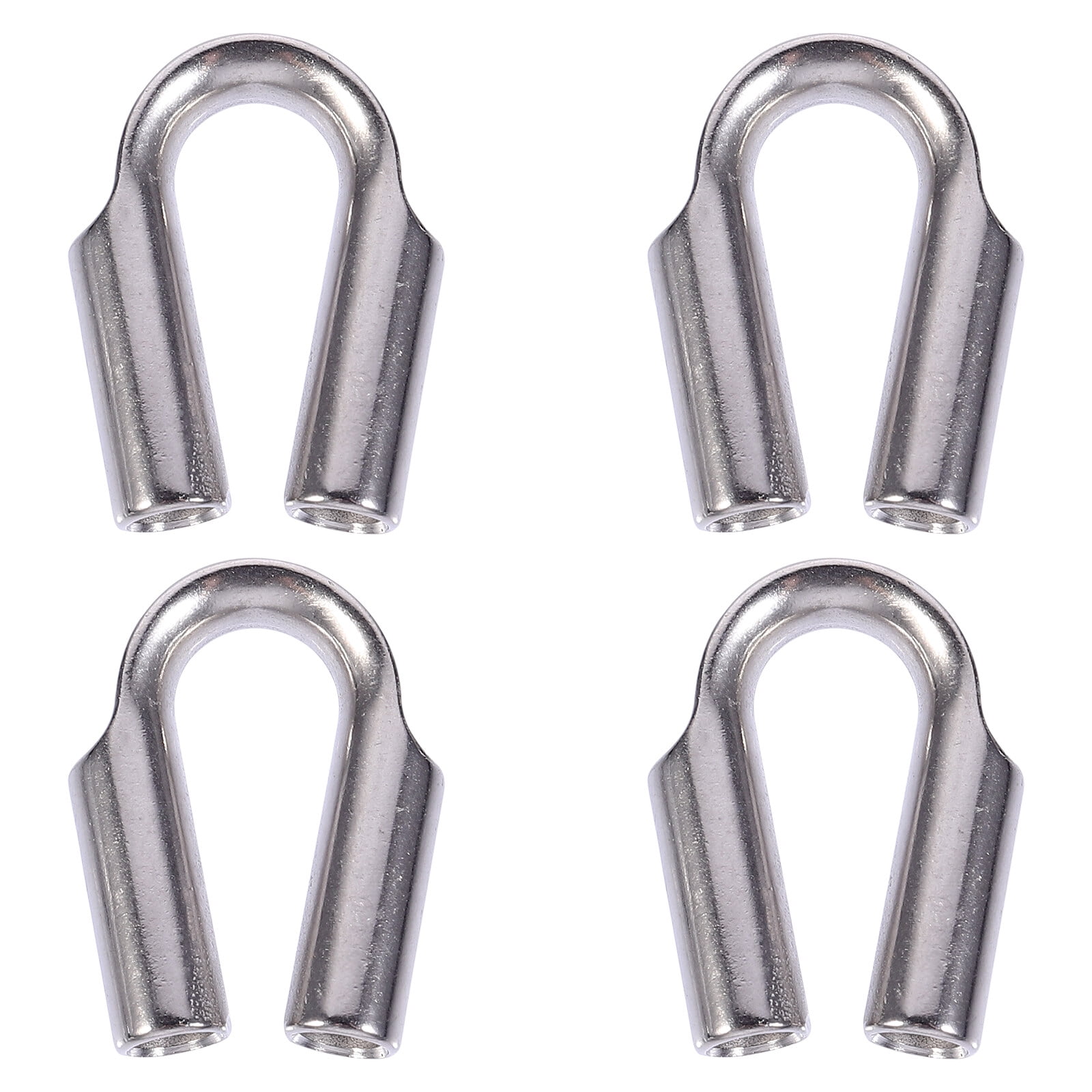 4 Pcs Rings Wire Rope Thimbles Heavy Duty Cable Thimble Stainless Cable Clamp Wire Rope Sleeves