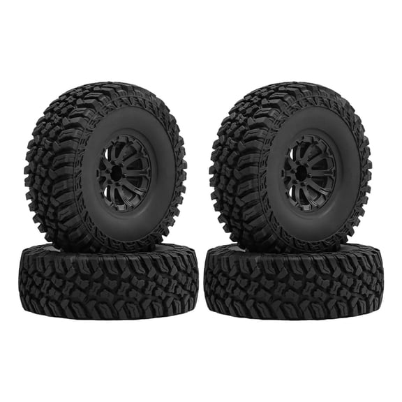 4 Pcs Rock Crawling Tires Remote Toys Wheels Vehicle Parts with 11.9cm Diameter for 1/10 1/12 Model Car Upgrades