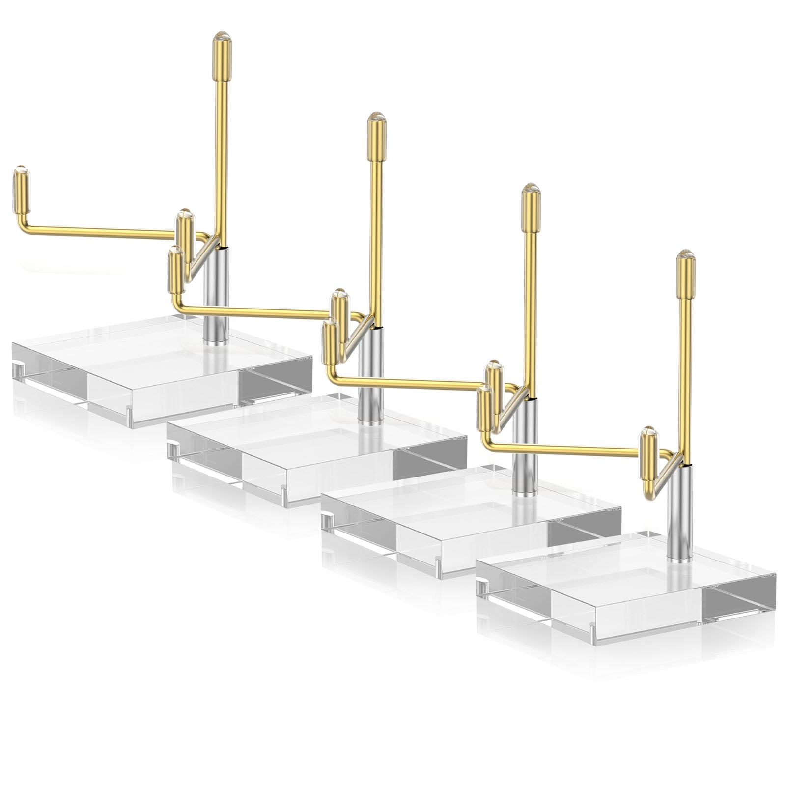 4 Pcs Rock Display Stand Elegant Crystal Display Stand with Adjustable ...