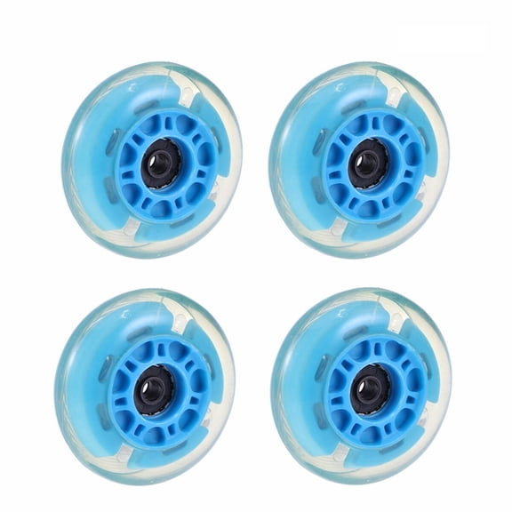 Nicehomfit smooth wheels for roller skates 4pcs Silver Rubber for Daily Practice with Wear-resistant Feature