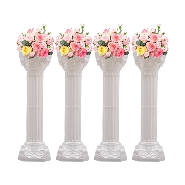 Coloum Rome 4 Pcs Roman Column Wedding Decorative Stands, Plastic Pedestal Stands ...