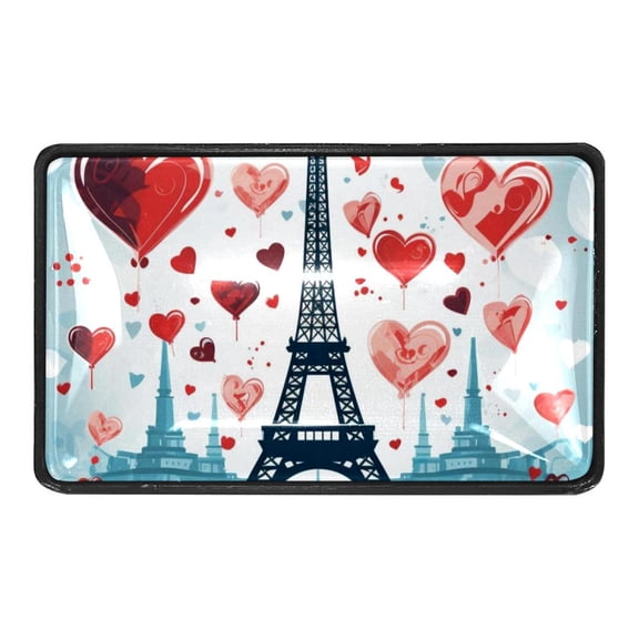 4 Pcs Romantic Eiffel Tower Red Heart Crystal Glass Drawer Knob Pull Handle Ergonomic Furniture Cabinet Handle for Kitchen Dresser Cupboard Wardrobe