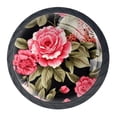 thumbnail image 1 of 4 Pcs Rose Knobs for Kitchen Cabinet Cupboard Dresser Bookcase Drawer Pulls Handles Round Home Decor, 1 of 8