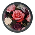 thumbnail image 1 of 4 Pcs Roses Knobs for Kitchen Cabinet Cupboard Dresser Bookcase Drawer Pulls Handles Round Home Decor, 1 of 8