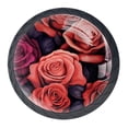 thumbnail image 1 of 4 Pcs Roses Knobs for Kitchen Cabinet Cupboard Dresser Bookcase Drawer Pulls Handles Round Home Decor, 1 of 8