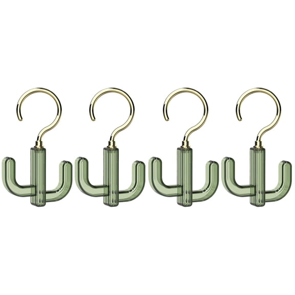 4 Pcs Rotating Hanger Purse Holder Storage Hooks for Waistband Belt Scarf Tie Hat Organizer
