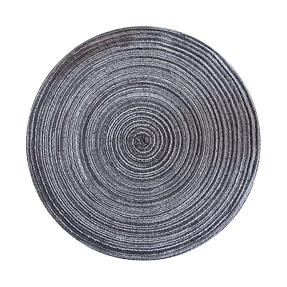 4 Pcs Round Braided Placemats, 15" Woven Braided Place Mats, Rustic Table Decors, Heat Resistant Placemats, Washable Circle Table Mats, Dining Table Protectors, Hand Weave Table Linens