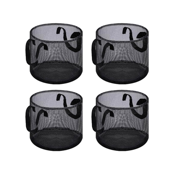 4 Pcs Round Pond Baskets, Reusable Aquatic Planting Bags Mesh Garden Water Pot with Handles, 7 Inch Grow Bag for Water Lily Lotus Bog , for Garden Pond or Patio Container Gardening