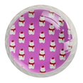 thumbnail image 1 of 4 Pcs Round White Knobs for Kitchen Cabinet Cupboard Dresser Bookcase Bear Drawer Pulls Handles Home Decor, 1 of 8