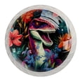 thumbnail image 1 of 4 Pcs Round White Knobs for Kitchen Cabinet Cupboard Dresser Bookcase Cartoon Dinosaur Drawer Pulls Handles Home Decor, 1 of 8