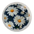 thumbnail image 1 of 4 Pcs Round White Knobs for Kitchen Cabinet Cupboard Dresser Bookcase Daisy Drawer Pulls Handles Home Decor, 1 of 8