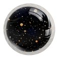 thumbnail image 1 of 4 Pcs Round White Knobs for Kitchen Cabinet Cupboard Dresser Bookcase Galaxy Planet Drawer Pulls Handles Home Decor, 1 of 8
