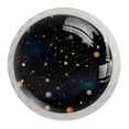 thumbnail image 1 of 4 Pcs Round White Knobs for Kitchen Cabinet Cupboard Dresser Bookcase Galaxy Planet Drawer Pulls Handles Home Decor, 1 of 8